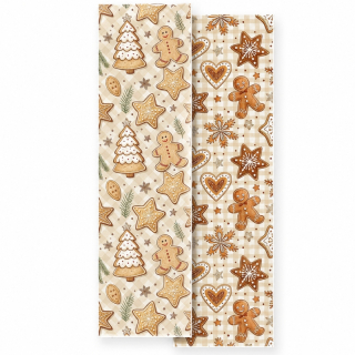 Podkladová kartička Perníčkové Vánoce na perníčky 24 × 6,5 cm – 10 ks