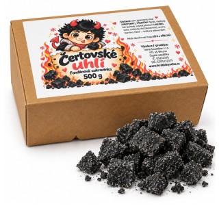 Čertovské uhlí – fondánová cukrovinka 500 g