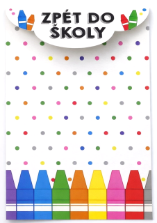 Kartička na perníčky Zpět do školy 17 × 11 cm – balení 5 ks 🎒✏️