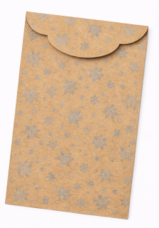 Vánoční kraft kartička na perníček 17 × 11 cm – EKO balení 5 ks ❄️🎄