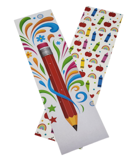 Kartička „Školní tužka červená Č.3“ 24 × 6,5 cm – 25 ks/balení