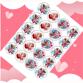💕 Valentýnská láska – 5 cm kolečko