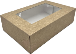 Eko krabička s průhledem 19x13x5 cm